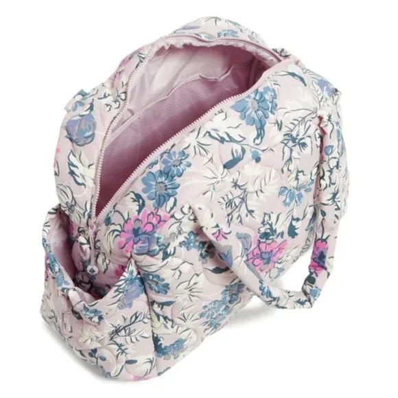 Vera Bradley Featherweight Tote Travel Bag Fresh-Cut Floral Lavender Nylon NWT - Picture 8 of 8